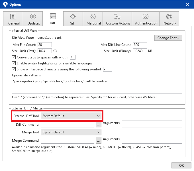 Cấu hình Beyond Compare trong Sourcetree 3.